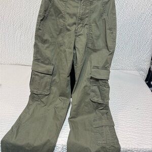 Hollister Olive Flare Cargo Jeans